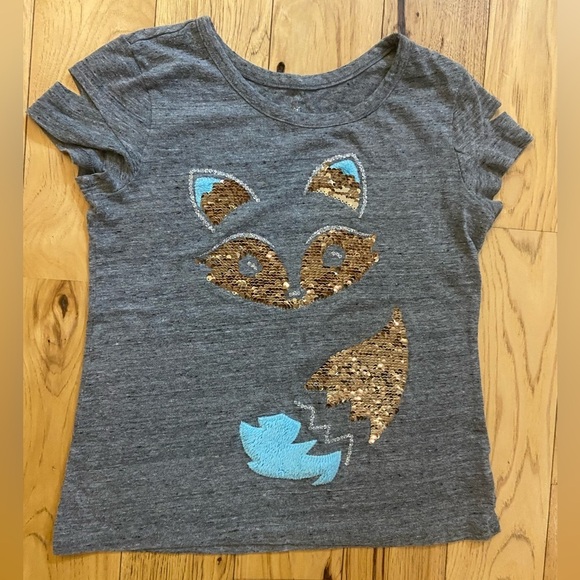 Lot of 3 Girls Short Sleeve Tee Shirts Size 10 Patriotic Love Sequin Smiley Face - Picture 10 of 14